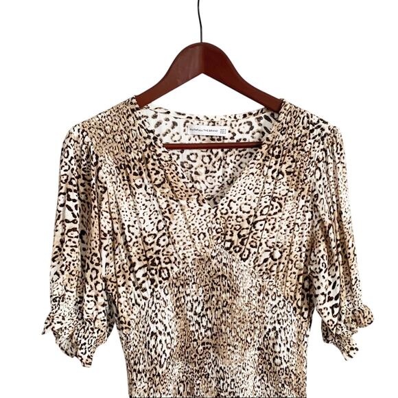 Faithfull the Brand Margherita Mini Dress 6 Leopard NEW - Picture 3 of 9